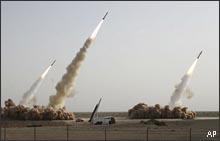 Image from the Sepah News website, owned by the Iranian Revolutionary Guards, showing the Shahab-3 missile being launched from an undisclosed location on Wednesday July 9, 2008. (AP Photo/Sepah News)