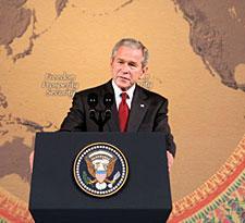 President Bush delivered critical remarks on China's human rights record at the Queen Sirikit National Convention Center in Bangkok on August 7, 2008. White House photo by Chris Greenberg Full Story