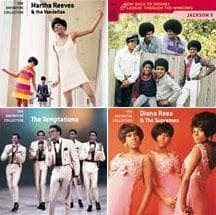 Covers of albums produced by Motown Records.