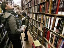 Customers peruse the goods at The Strand bookstore in New York, Jan. 2, 2008. (AP Photo/Seth Wenig)
