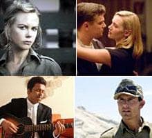 Clockwise from top left: Nicole Kidman in &quot;Australia,&quot; Leonardo DiCaprio and Kate Winslet in &quot;Revolutionary Road,&quot; Tom Cruise in &quot;Valkyrie,&quot; and Jeffrey Wright in &quot;Cadillac Records.&quot;