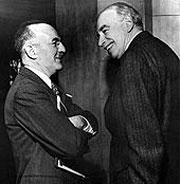 ohn Maynard Keynes, right, with Assistant U.S. Treasury Secretary Harry Dexter White at the inaugural meeting of the International Monetary Fund's Board of Governors in Savannah, Georgia, March 8, 1946.
