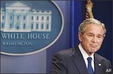 President George W. Bush speaks during the final news conference of his administration, Monday, Jan. 12,2009, in the Brady Press Briefing Room of the White House in Washington. (AP)
