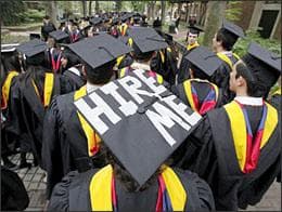 Graduate Nate Weiner is seen during commencement ceremonies at the University of Pennsylvania in Philadelphia, Monday, May 18, 2009. (AP)