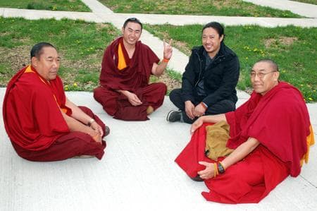 Tibetan monks. (Lisa Tobin/WBUR)