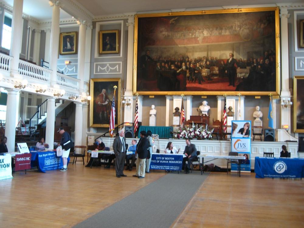 The City of Boston held a job fair for its employees at Faneuil Hall