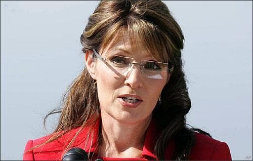 Alaska Gov. Sarah Palin announces that she is stepping down from her position as Governor in Wasilla, Alaska on Friday July 3, 2009. The former Republican vice presidential candidate made the surprise announcement, saying she would step down July 26 but didn't announce her plans. (AP Photo/The Mat-Su Valley Frontiersman, Robert DeBerry)
