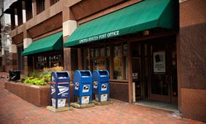 Among the U.S. Post Offices that are being considered for shutdown or consolidation is the branch at State House Square in Hartford, Conn. (AP)