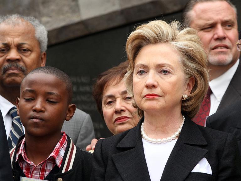 Secretary of State Hillary Clinton was at Memorial Park in Nairobi, Kenya, on Thursday to speak to survivors of the Aug. 7, 1998 American Embassy bomb blast. (AP)