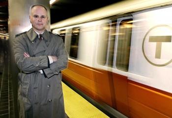 This May 2005 file photograph shows MBTA General Manager Daniel Grabauskas on the platform of the Chinatown subway station in Boston. (AP)
