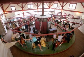 The Flying Horses Carousel in Oak Bluffs was brought to the Vineyard in 1884. Is this an important spot for President Obama to bring his daughters, Sacha and Malia? (AP)