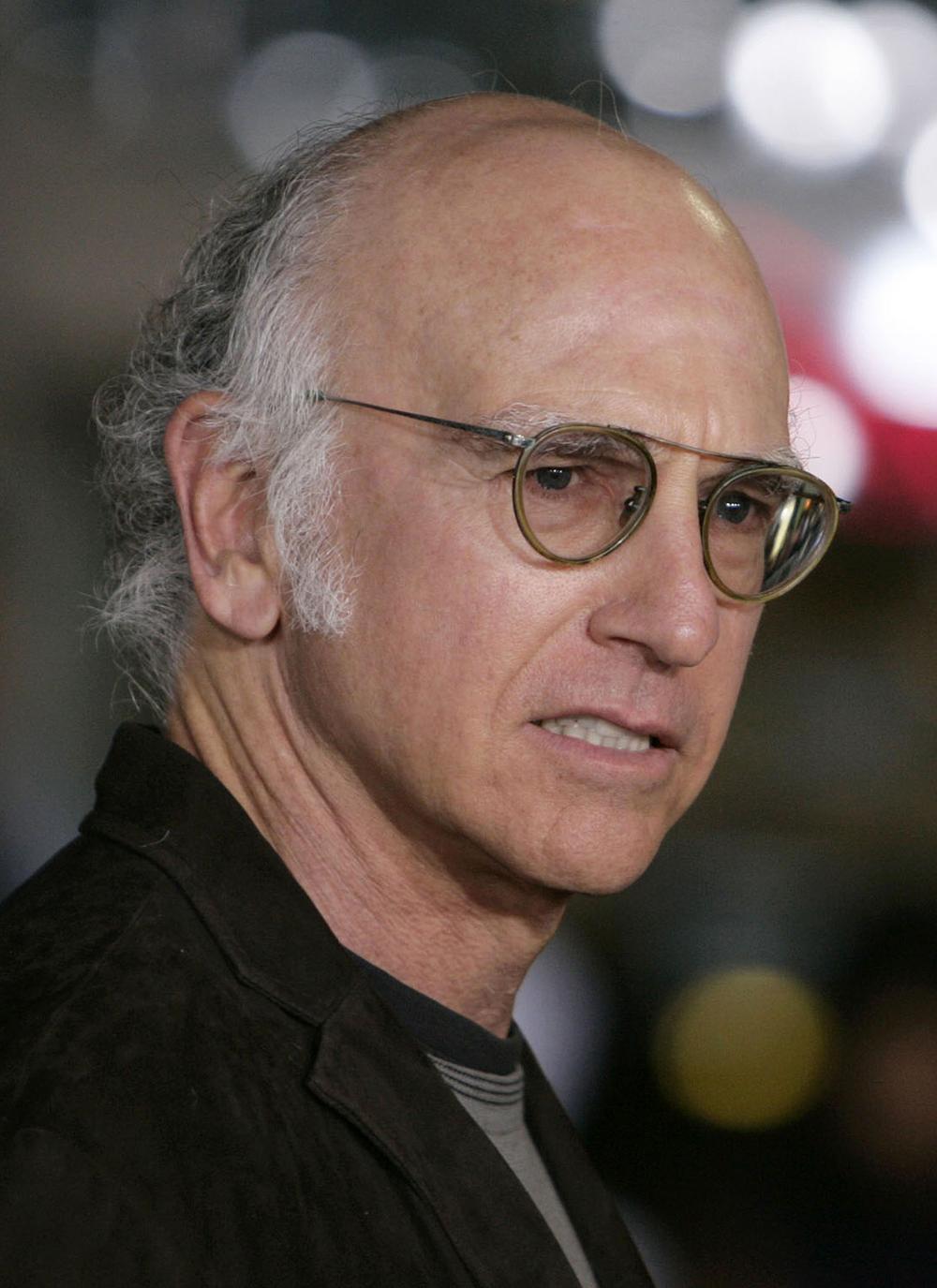 ** FILE ** Larry David arrives at the premiere of &quot;The Heartbreak Kid&quot; in Los Angeles on in this Sept. 27, 2007, file photo. David's &quot;Curb Your Enthusiasm&quot; episode which aired, Sunday, Oct. 21, 2007, was a classic case of art imitating life. On the show, David's fictional spouse, played by Cheryl Hines, left him, an obvious mirror to David's real-life divorce.  (AP Photo/Matt Sayles, file)