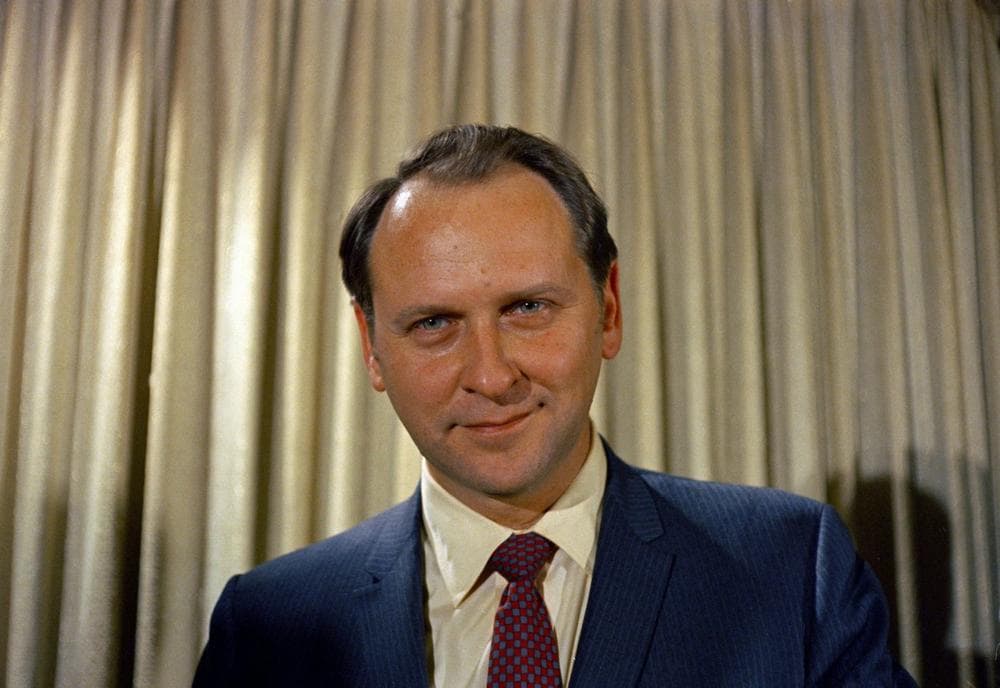 William Safire, newly appointed special assistant to President-elect Richard M. Nixon, in December 1968. (AP)