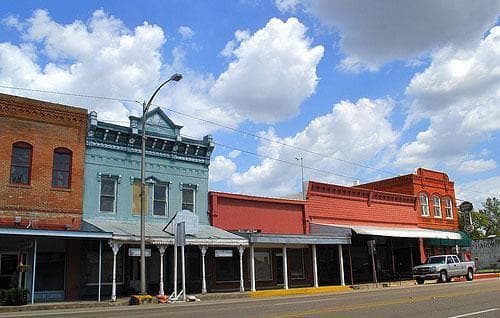 Storefronts in Calvert, Texas. (Flickr/rutlo; click for full image)