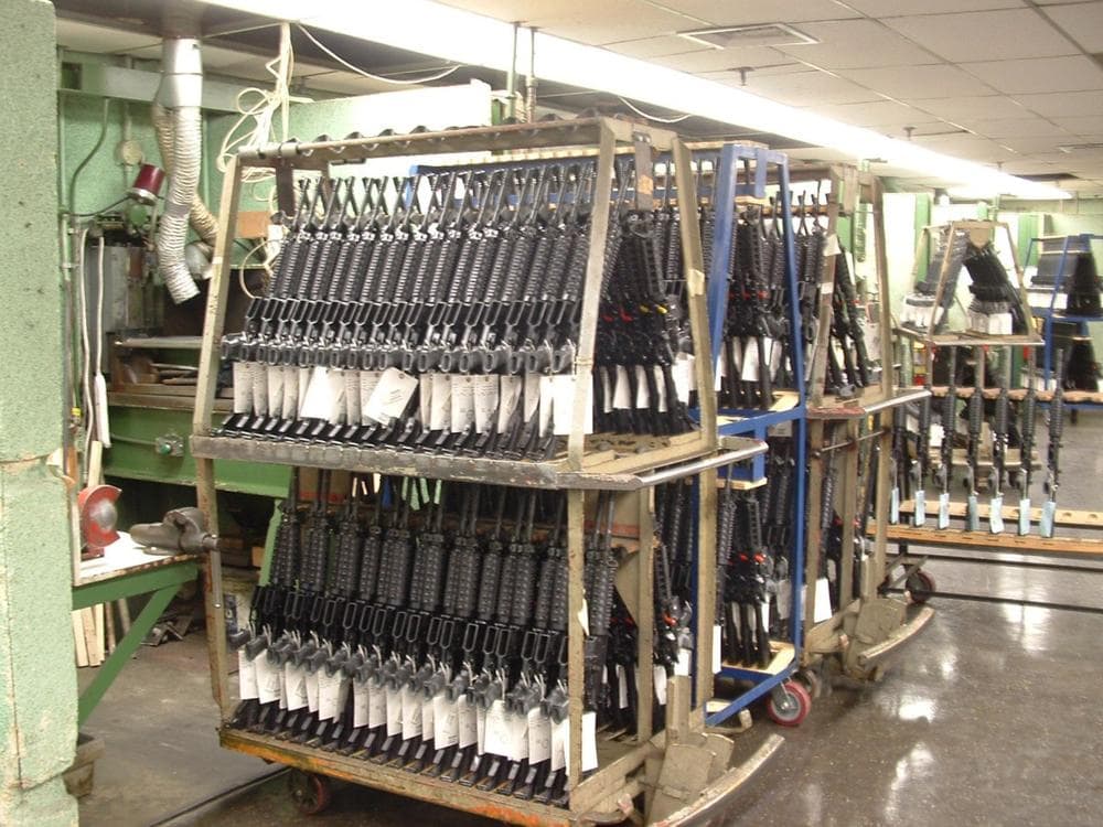 In this March 27, 2008, file photo,  M4 Colt rifle are produced at the Colt Defense Plant in Hartford, Conn. (AP FILE)