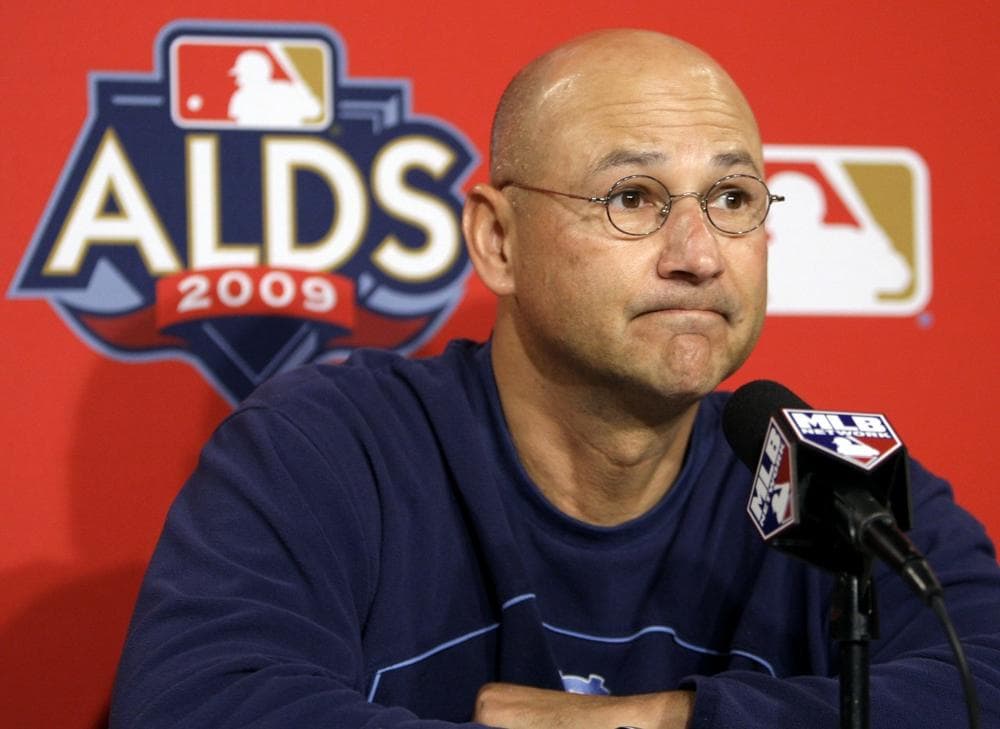 Red Sox manager Terry Francona speaks to the media at Fenway Park , Saturday. (AP Photo/Charles Krupa)