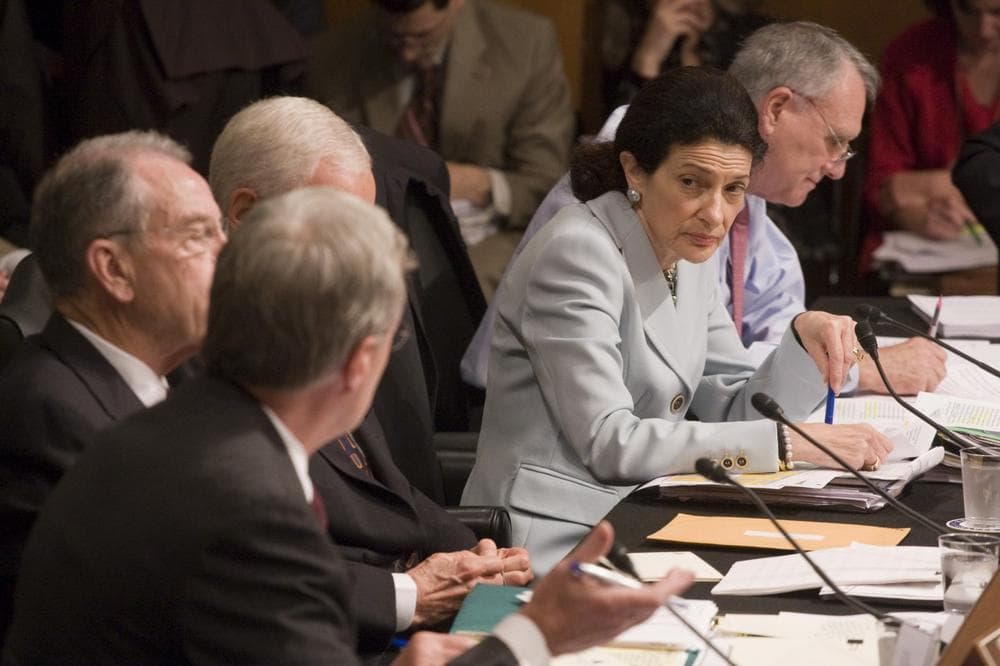 Sen. Olympia Snowe of Maine was the only Republican to join 13 Senate Finance Committee Democrats in voting &quot;yes.&quot; (AP)