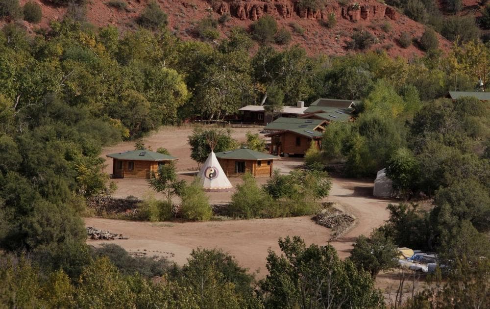 The Angel Valley Retreat Center in Sedona, Ariz. is photographed Tuesday, Oct. 13, 2009. Two people died and nineteen others were injured last Thursday during a ceremony at a sweat lodge, its remains partially seen at bottom left, at the retreat. Sweat lodges are traditionally dome-shaped structures made of wood, animal skins, canvas and other materials, and are commonly used by American Indian tribes to cleanse the body and prepare for hunts and ceremonies. (Ross D. Franklin/AP)