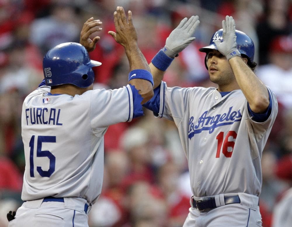 Thanks in part to shortstop Rafael Furcal (L) and rightfielder Andre Ethier (R), the Dodgers are headed to the NLCS