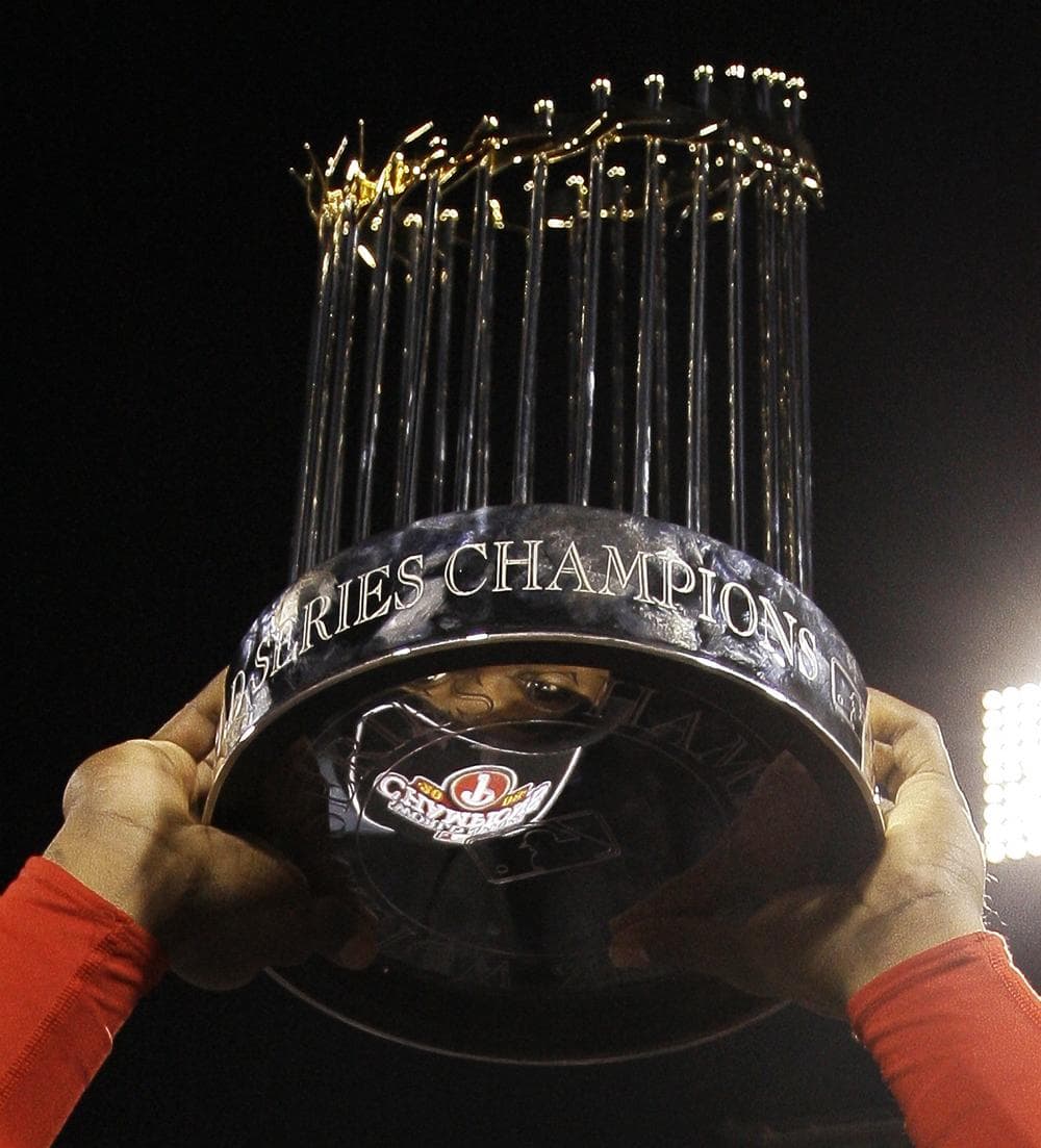 The Commissioner's Trophy, awarded to the World Series champions
