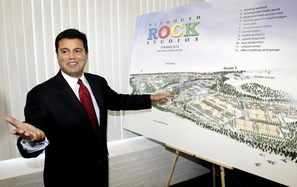Plymouth Rock Studios CFO Joseph DiLorenzo talks about the proposed studio complex in Plymouth last year. (AP)