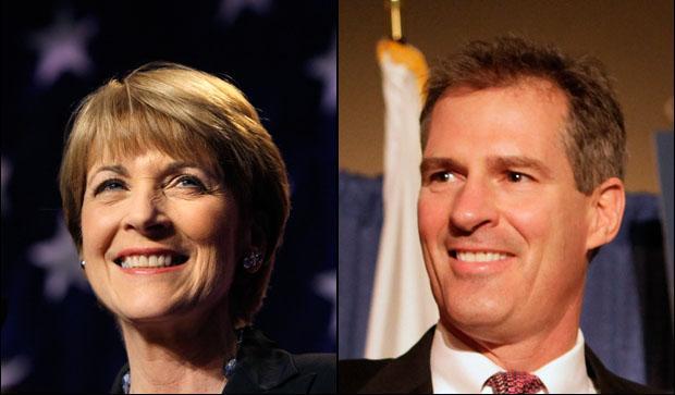 Nominees for the U.S. Senate, Democrat Martha Coakley and Republican Scott Brown. (Compiled from AP photos)