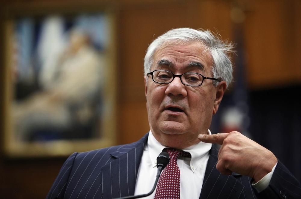 Rep. Barney Frank gestures during a news conference in Washington on Jan. 13, 2010.   (AP)
