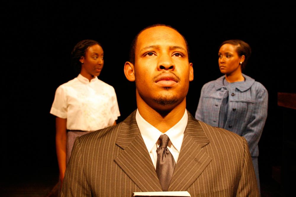 Marvelyn McFarlane as Claudette, Jonathan L. Dent as James and Kris Sidbury as Corrine in Company One&#39;s producton of &quot;The Good Negro.&quot; (Company One)