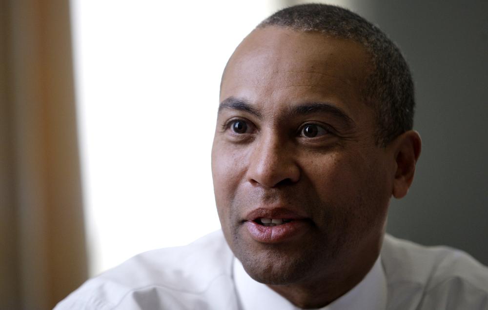 Gov. Deval Patrick speaks during an interview in his office at the State House in Boston in December 2009. (AP)