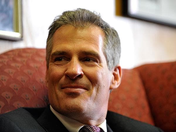Sen.-elect Scott Brown speaks to reporters in his office at the Mass. State House in Boston on Jan. 28. (AP)
