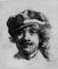 Rembrandt, Self-Portrait, ca. 1634, one of the works stolen from the Isabella Stewart Gardner Museum in Boston on March 18, 1990. (Image: www.gardnermuseum.org; click for full size.)