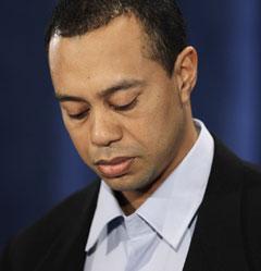 Tiger Woods during a news conference in, Friday, Feb. 19, 2010, in Ponte Vedra Beach, Fla. (AP)