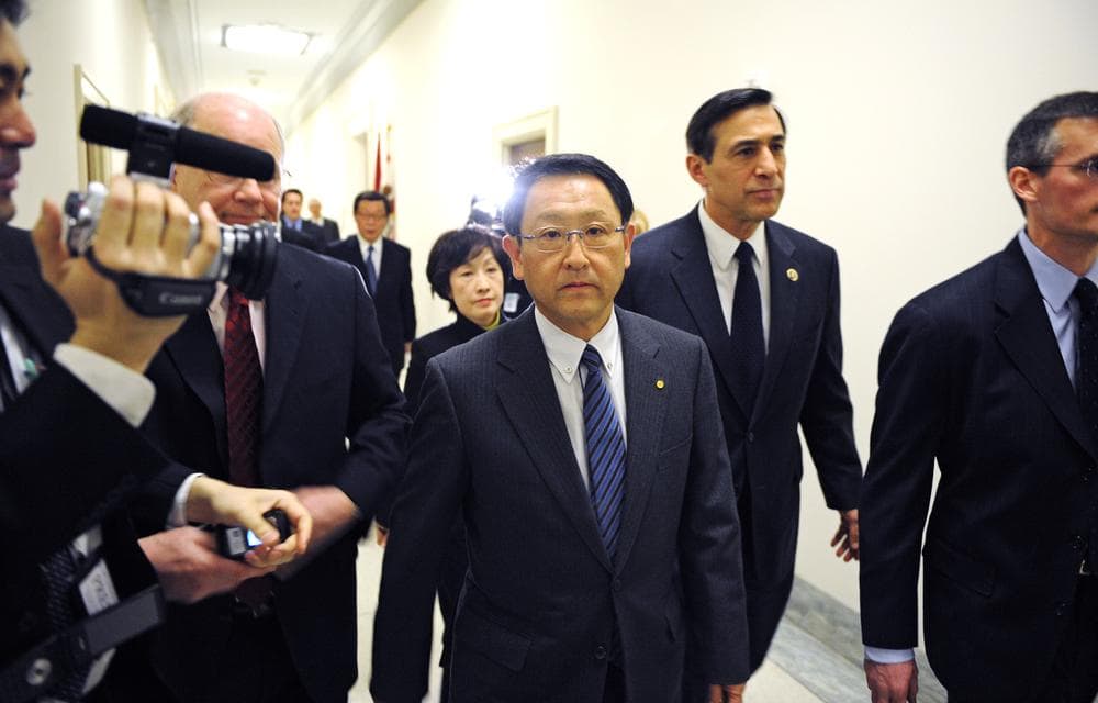 Toyota President and CEO Akio Toyoda prepares to testify to Congress on Toyota recalls. (AP)