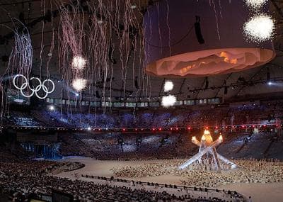 Fireworks and confetti kick off the closing ceremony for the Vancouver 2010 Olympics in Vancouver on Sunday. (AP)