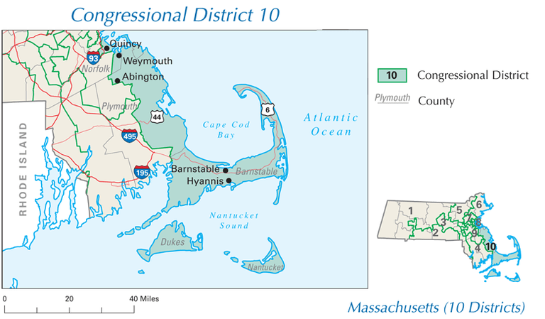 Rep. William Delahunt represents the 10th congressional district in Massachusetts, which covers Cape Cod and the South Shore.