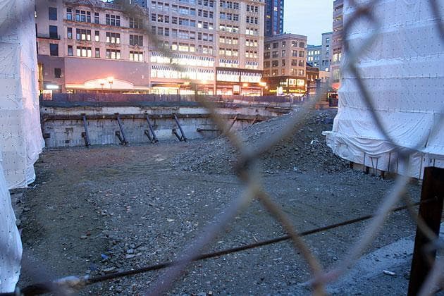The Downtown Crossing hole, seen here in 2010 (WBUR File)