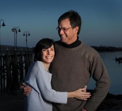 Stacey Chase and Wayne Smith were married after the two met while Stacey was reporting a story on the Shaker religious sect of rural Maine. (Courtesy Fred J. Field, The Boston Globe)