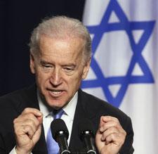 Vice President Joe Biden gestures as he speaks at Tel Aviv University in Israel on Thursday, March 11, 2010. (AP)