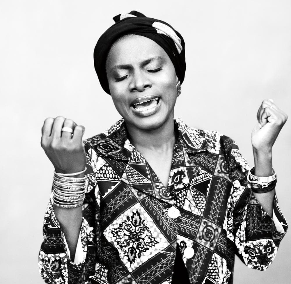 Angelique Kidjo combines rhythm &amp; blues, soul music, jazz, and Beninese melodies in her new album, OYO, (Courtesy Alexei Hay)