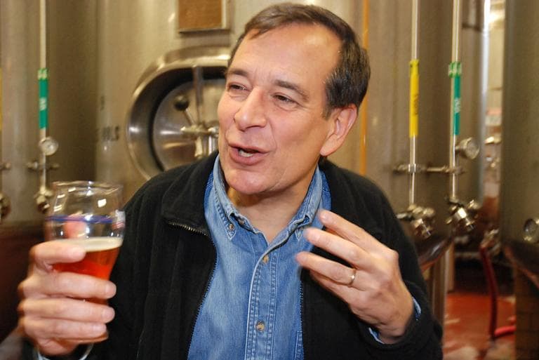 Founder and CEO Jim Koch says he tries a sample of every single batch that leaves the brewery. (Andrew Phelps/WBUR)