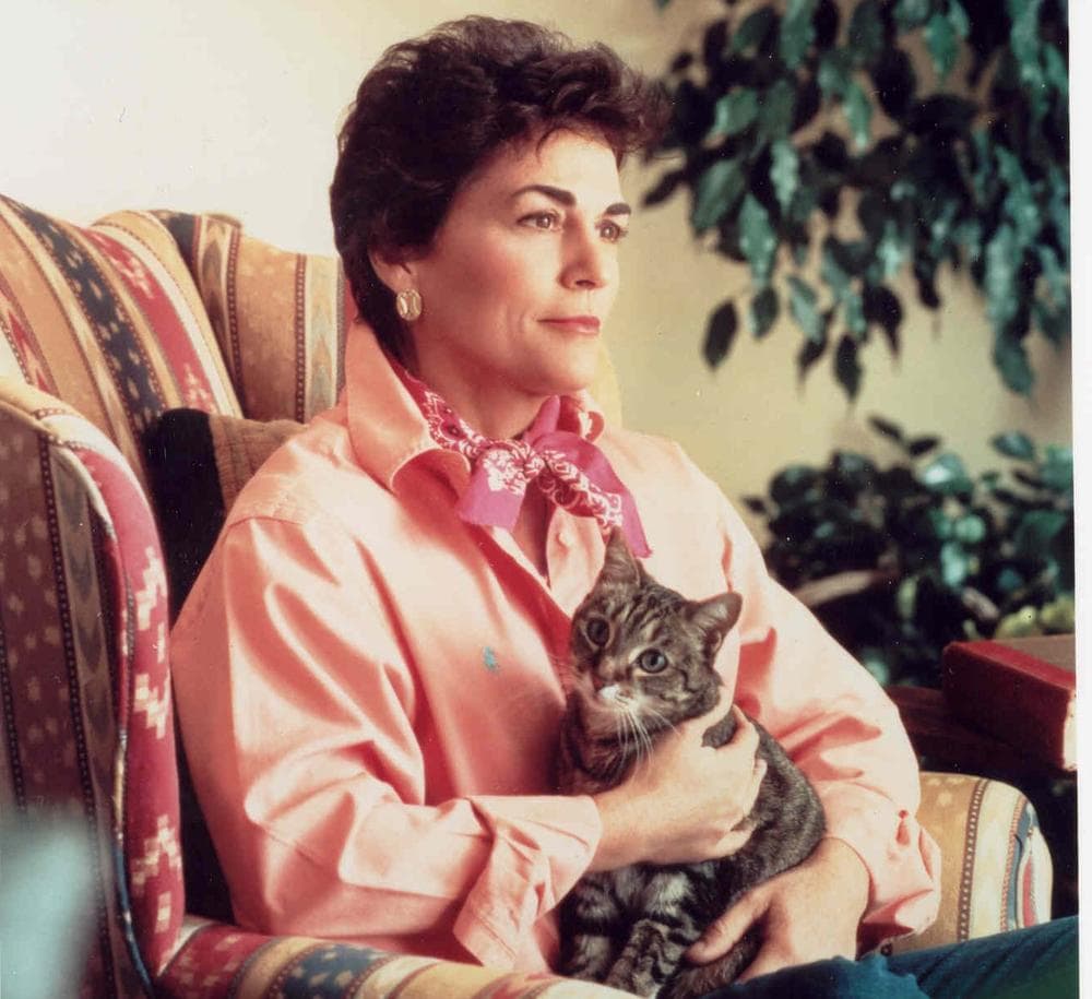Author Rita Mae Brown with her cat and muse, Sneaky Pie Brown. (Courtesy Bantam Dell Publishing Group)