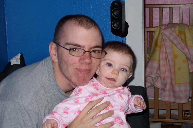 20 year old Robert J. Barrett of Fall River seen with his two year old daughter, Sohpie Alexandra. 