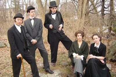 Left to right, Micheal Tow, Richie Moriarty, Joe Orrigo, Maria Ciampa and Lisa Cordner on the set of the 2008 film, &quot;The Real World: Versailles.&quot; (Courtesy)