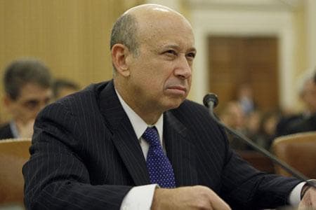 Goldman Sachs chairman and chief executive officer Lloyd Blankfein testifies on Capitol Hill in Washington, Wednesday, Jan. 13, 2010, before the Financial Crisis Inquiry Commission. (AP)
