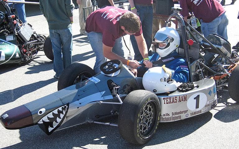 The Formula Hybrid International Competition began with two teams in 2006. Thirty teams registered this year. Texas A&amp;M University won in 2009 and finished second to Italy&#39;s Politecnico di Torino this week. (Doug Tribou/WBUR)