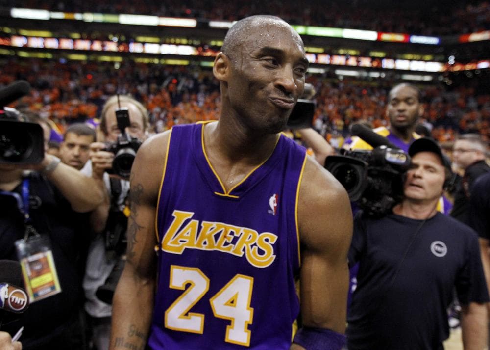 Kobe Bryant is seen after Game 6 of the NBA basketball Western Conference finals, in Phoenix.  (AP Photo/Chris Carlson)