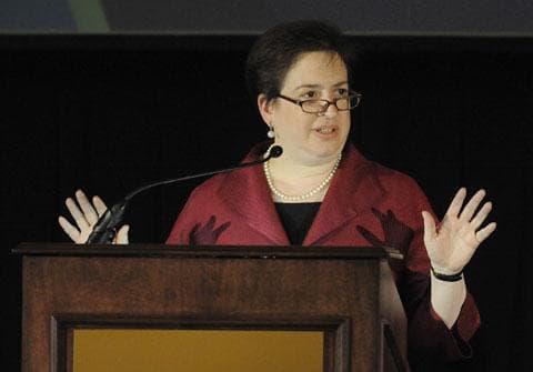 Solicitor General Elena Kagan speaks during a conference on May 3, 2010 in Chicago. (AP)