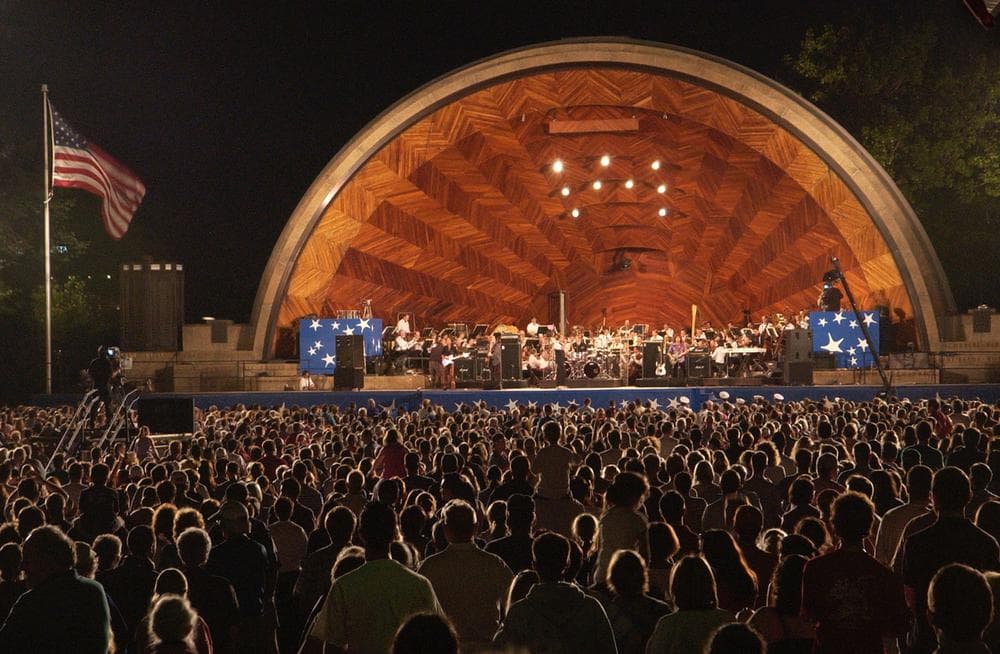 The Boston Pops play at the Hatch Shell. (AP)