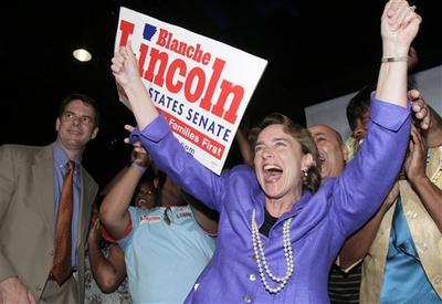 Sen. Blanche Lincoln, D-Ark., claimed victory in the Democratic primary runoff election in Little Rock, Ark. (AP)
