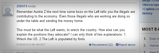 The comments on a Boston.com story about President Obama's Kenyan-born aunt, Zeituni Onyango, who was granted asylum in the United States, were particularly virulent.